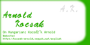 arnold kocsak business card
